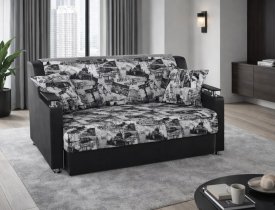 Санкт-Петербург (микрвелюр) / Черный (кожзам), Серый мрамор (велюр)