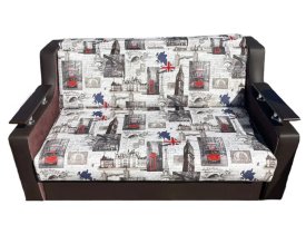 Англия (микровелюр) / Коричневый мрамор (велюр), Черный (кожзам)