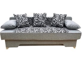 Серый (рогожка) / Вензель (флок на рогожке)