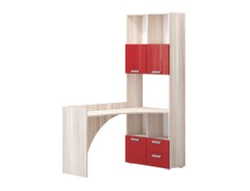 Зеркальный, Красный металлик / Ясень шимо светлый SL