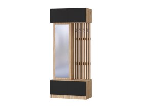 дуб крафт золотой / черный матовый