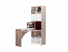 Зеркальный, Белый глянец / Ясень шимо светлый SL