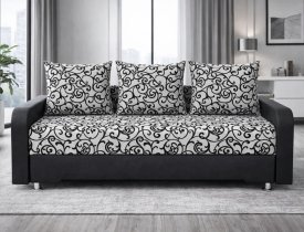 Вензель (флок на рогожке) / Черный (экокожа)