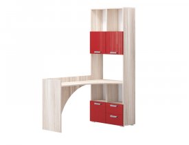 Зеркальный, Красный металлик / Ясень шимо светлый