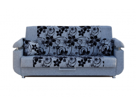 Серые цветы (флок на рогожке) / Серый (рогожка)